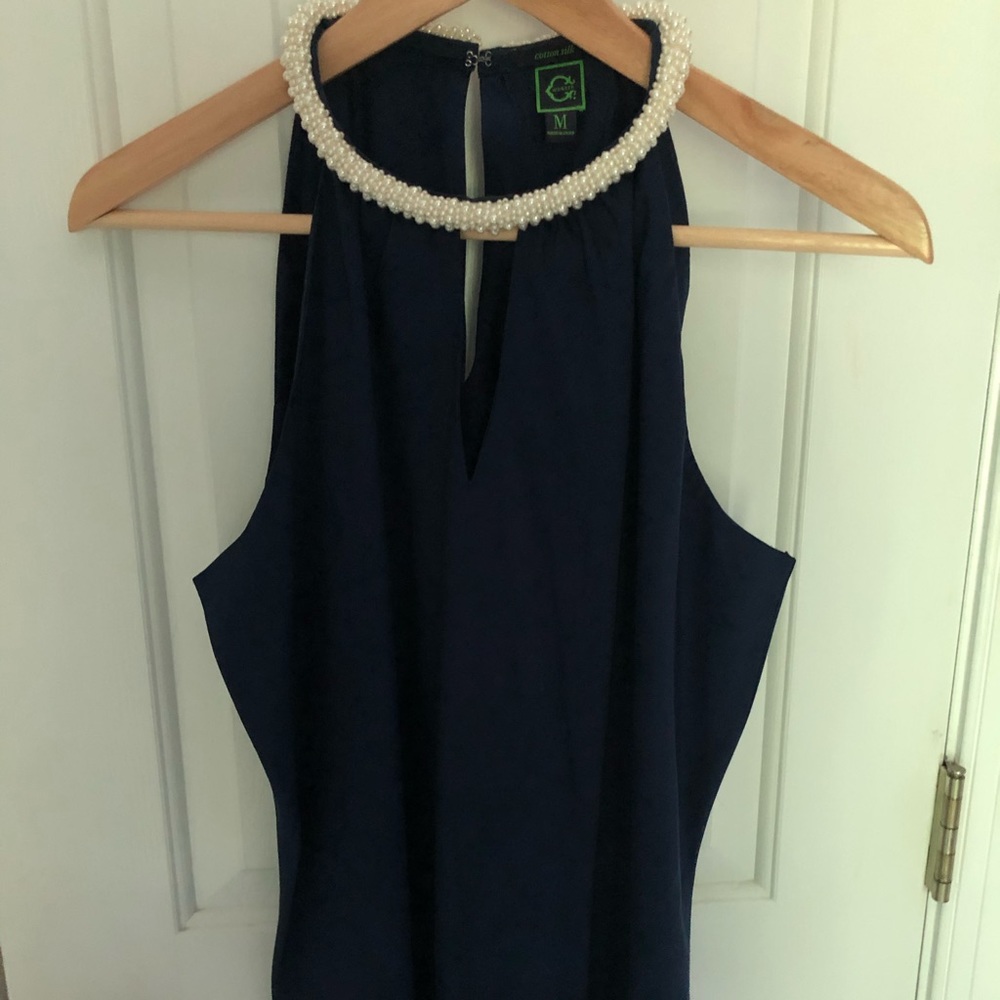 C Wonder Cotton Silk Pearl Top